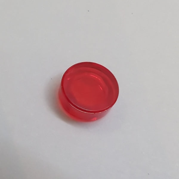 NEU Tile, Round 1 x 1 transparent rot trans-red