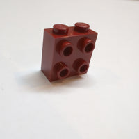 NEU Brick, Modified 1 x 2 x 1 2/3 with Studs on Side dunkelrot dark red