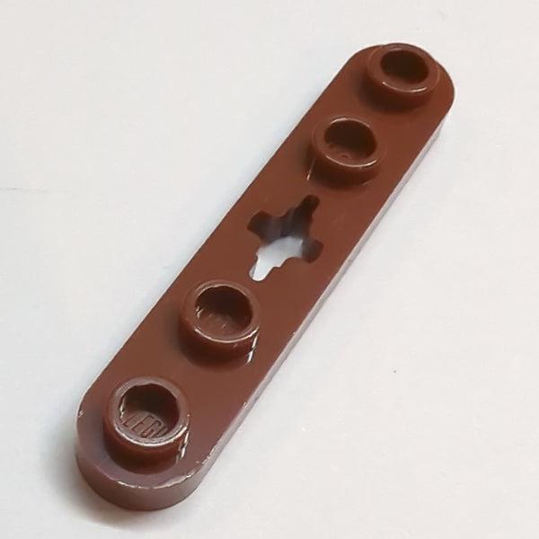 NEU Technic, Plate 1 x 5 with Smooth Ends, 4 Studs and Center Axle Hole neubraun reddish brown