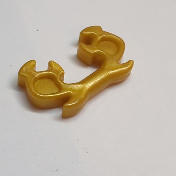 NEU Minifigure, Helmet Ninja Horn Elaborate pearlgold pearl gold