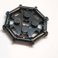 NEU Plate, Modified 2 x 2 with Bar Frame Octagonal, Reinforced, Completely Round Studs schwarz black