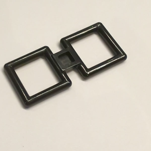 2 1/4 x 5 1/4 Rahmen doppelte Quadrate (BrickHeadz Glasses Square) schwarz black