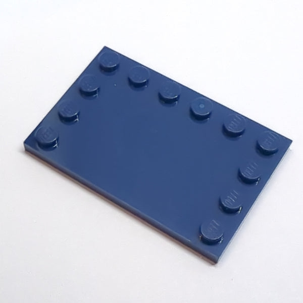 NEU Tile, Modified 4 x 6 with Studs on Edges dunkelblau dark blue