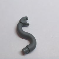 NEU Snake Head with Open Mouth, Fangs and Curved Neck with Bar neudunkelgrau dark bluish gray