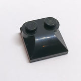NEU Bogenstein 2 x 2 x 2/3 mit 2 Noppen und gebogenen Seiten schwarz