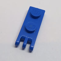 1x2 Scharnier Platte 3 Finger geschlossene Noppen blau blue