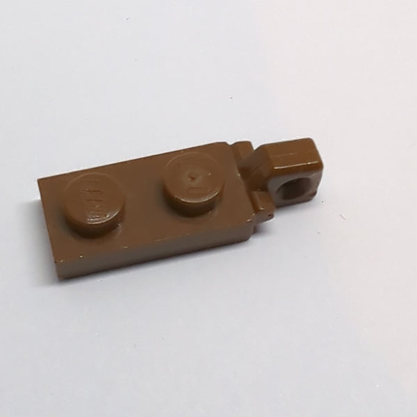 1x2 Scharnierplatte 1 Finger mit Nut altbraun brown