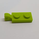 NEU Platte modifiziert 1 x 2 mit Clip am Ende (horizontal) lindgrün
