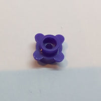 1x1 Rundplatte Blumenrand mit 5 Blüten lila dark purple