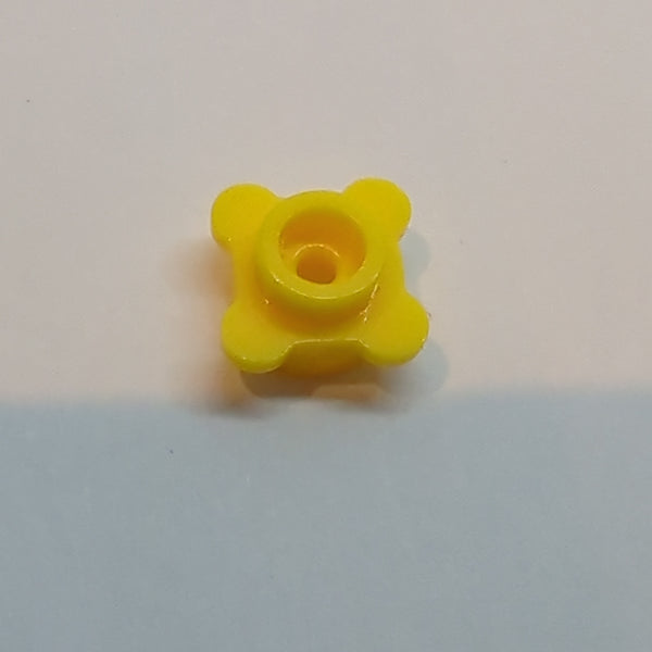 1x1 Rundplatte Blumenrand mit 5 Blüten gelb yellow
