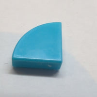 1x1 Fliese Viertel rund azur medium azure