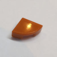 1x1 Fliese Viertel rund dunkelorange dark orange