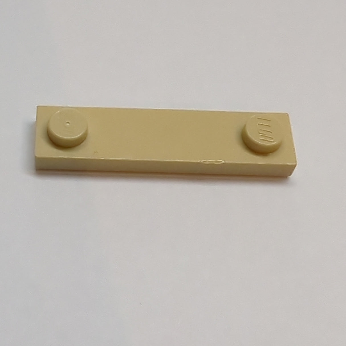 NEU Platte, Modifiziert 1 x 4 mit 2 Noppen mit Rille beige