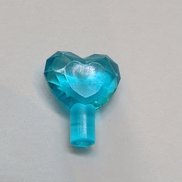 1x1 Kristall Juwel in Herzform transparent hellblau trans light blue