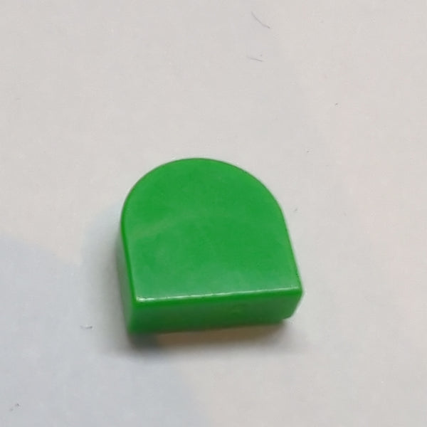 1x1 Fliese Halbkreis verlängert, medium grün bright green