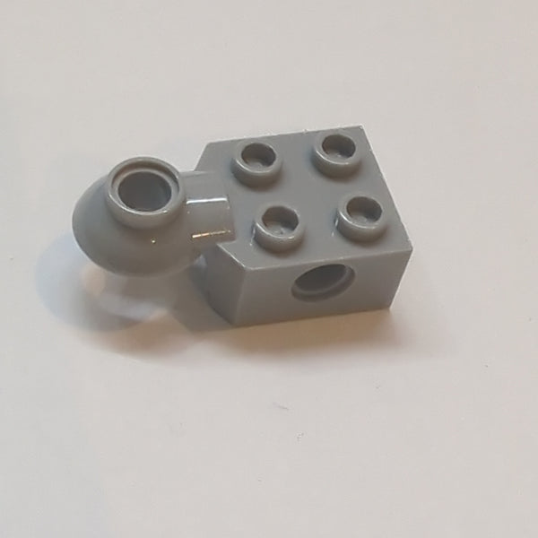 2x2 Technik Stein mit Pinloch und Rotations-Gelenk horizontal neuhellgrau light bluish gray