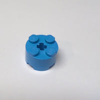 NEU Brick, Round 2 x 2 with Axle Hole dunkelazur dark azure