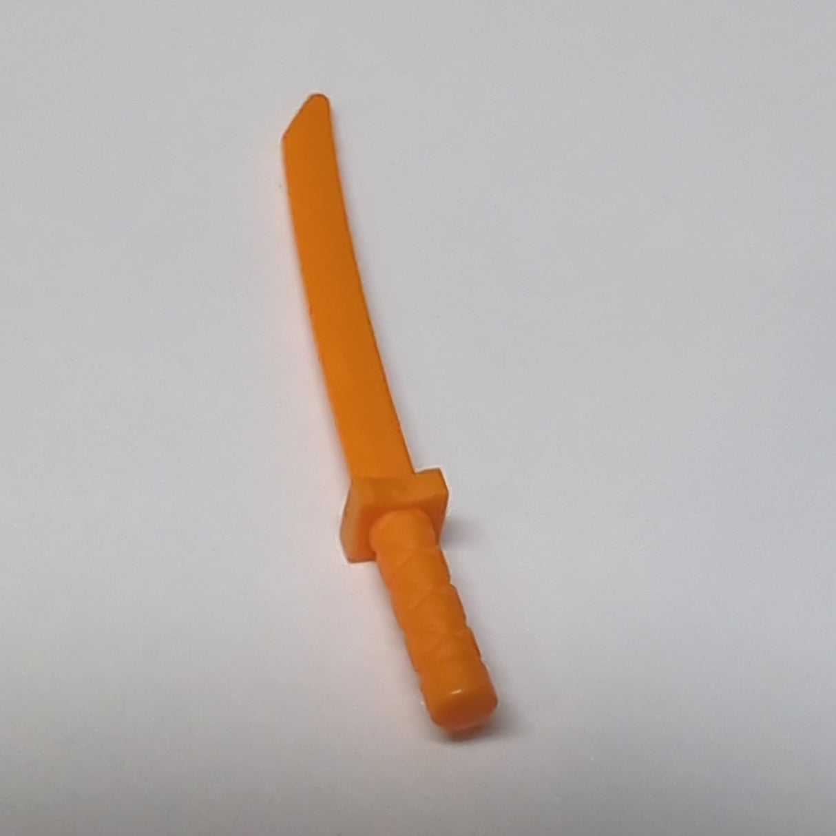 NEU Minifigure, Weapon Sword, Shamshir/Katana &#40;Square Guard&#41; with Capped Pommel and Holes in Crossguard and Blade orange orange