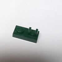 NEU Plate, Modified 1 x 2 with Open O Clip on Top dunkelgrün dark green