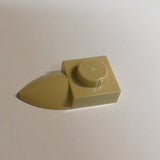 NEU Platte modifiziert 1 x 1 mit Zahn horizontal beige