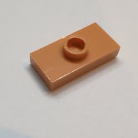 NEU Plate, Modified 1 x 2 with 1 Stud with Groove and Bottom Stud Holder &#40;Jumper&#41; nougat (hautfarbe) nougat