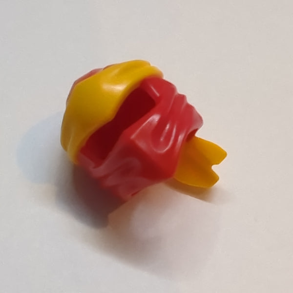 NEU Minifigure, Headgear Ninjago Wrap Type 4 with Molded Bright Light Orange Headband Pattern rot red