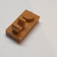 NEU Plate, Modified 1 x 2 with Clip with Center Cut on Top nougat medium nougat