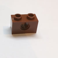 NEU Technic, Brick 1 x 2 with Hole neubraun reddish brown