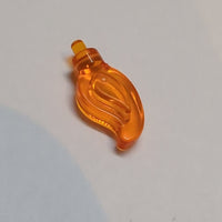 NEU Wave Rounded Straight Single with Small Pin End (Candle Flame) transparent orange trans-orange