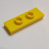 NEU Plate, Modified 1 x 3 with 2 Studs &#40;Double Jumper&#41; gelb yellow