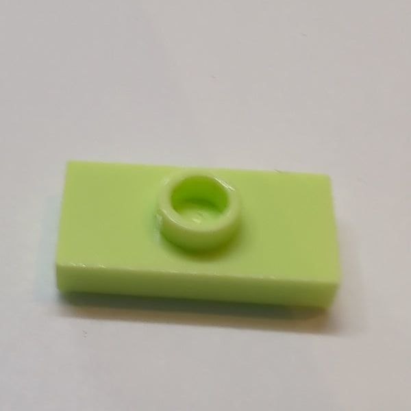 1x2 modifizierte Fliese/Platte mit Noppe mit Nut mit Noppenhalter (unten) mintgrün yellowish green