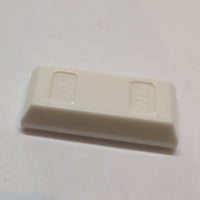 1x2 Minifigur Utensil Goldbarren (Bar) weiss white