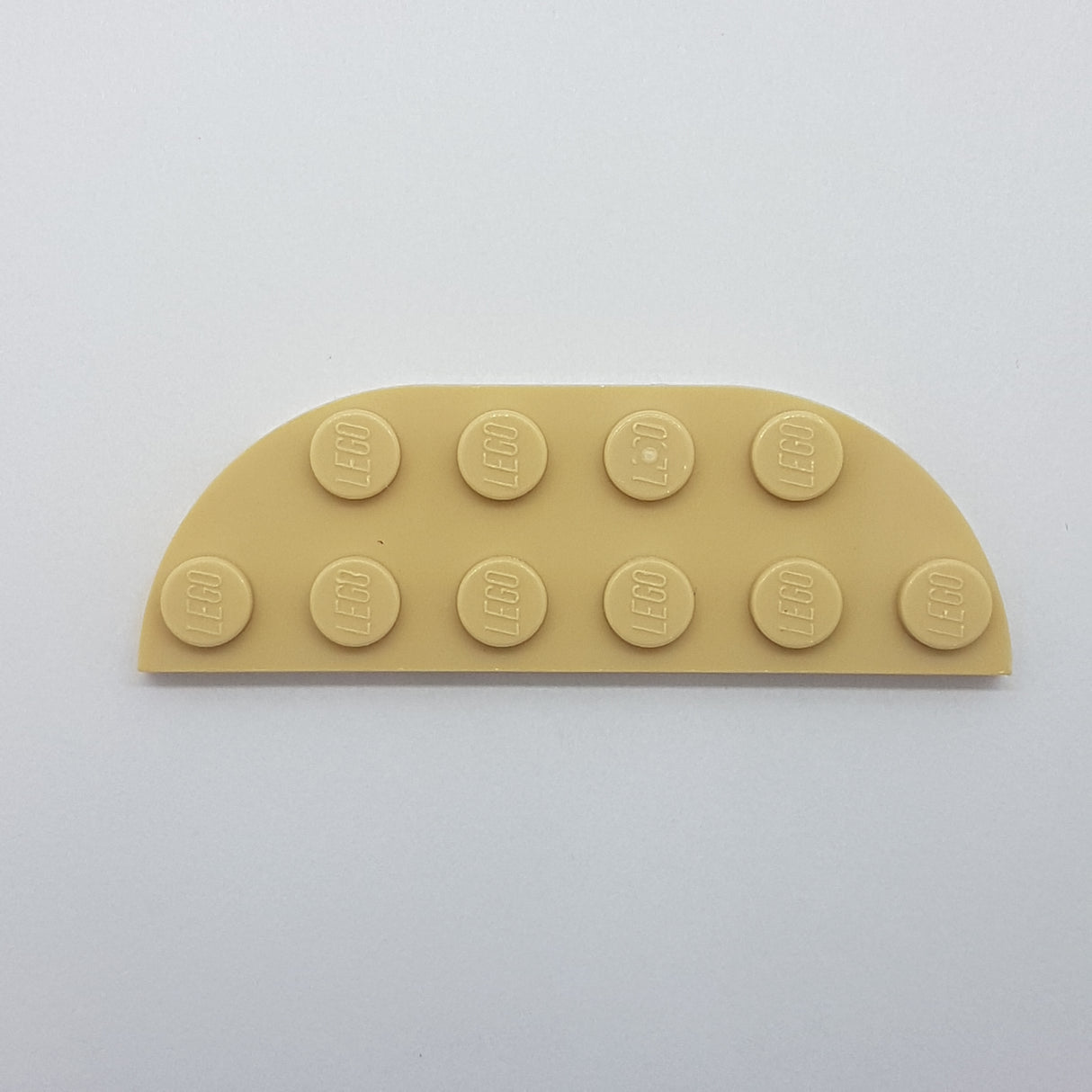 NEU Platte, abgerundet 2 x 6 doppelt beige