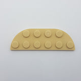 NEU Platte, abgerundet 2 x 6 doppelt beige