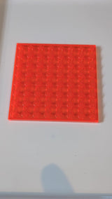 8x8 Platte transparent neonorange