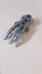 Bionicle-Klaue mit 2 Stiftlöchern parlsilber