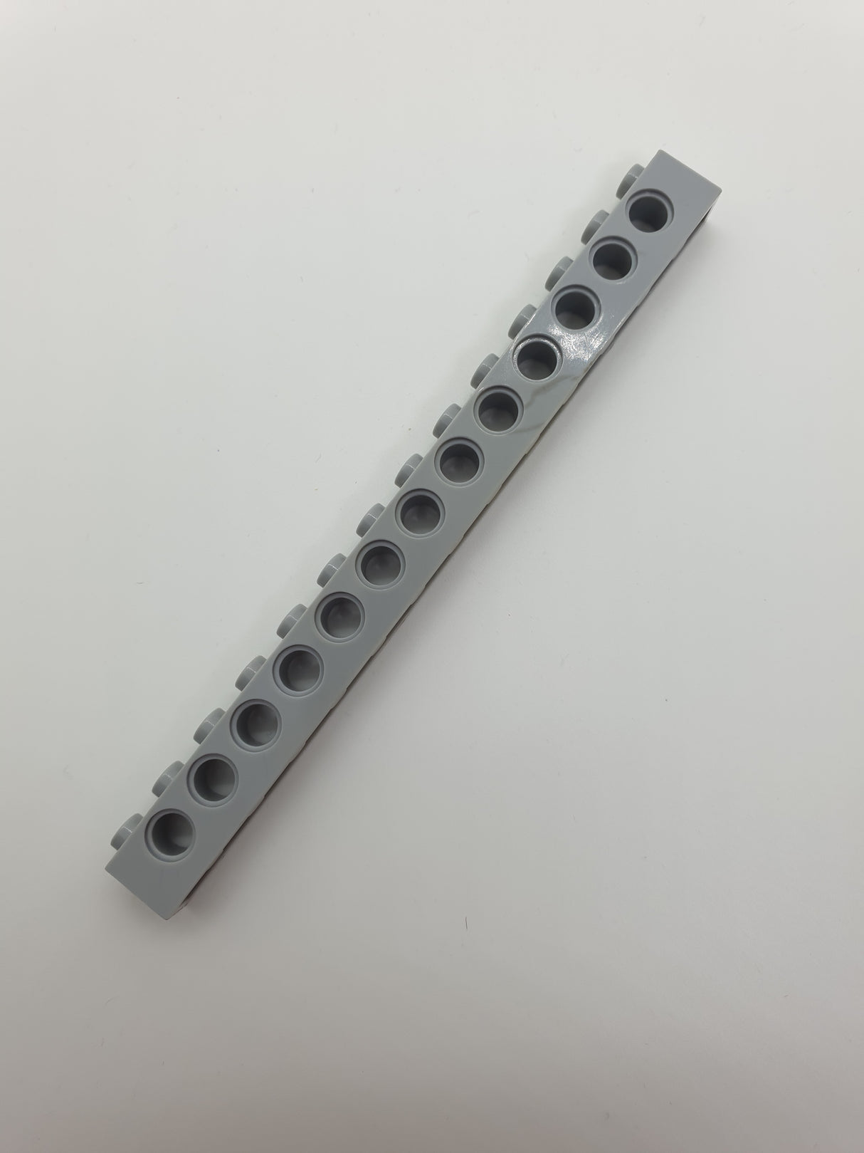 NEU Technik, Stein 1 x 14 mit Löchern neuhellgrau