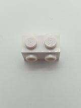 NEU Stein, modifiziert 1 x 2 mit Noppen an den Seiten weiss