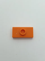 NEU Platte, modifiziert 1 x 2 mit Noppe, Nut und Noppenhalter (Jumper) orange