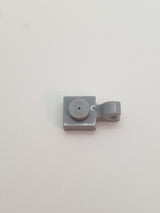 NEU Platte, modifiziert 1 x 1 mit offenem O-Clip (horizontal) neuhellgrau