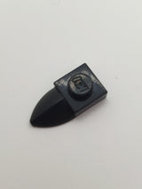 NEU Platte modifiziert 1 x 1 mit Zahn horizontal schwarz