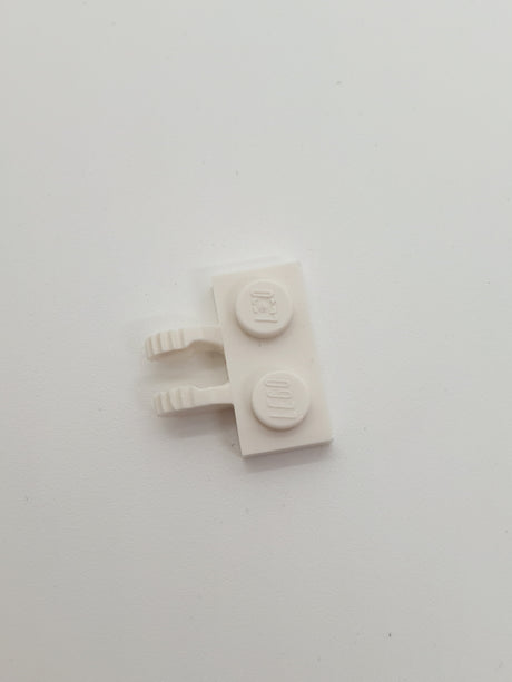 NEU Scharnierplatte 1 x 2 mit 2 Fingern auf der Seite weiss