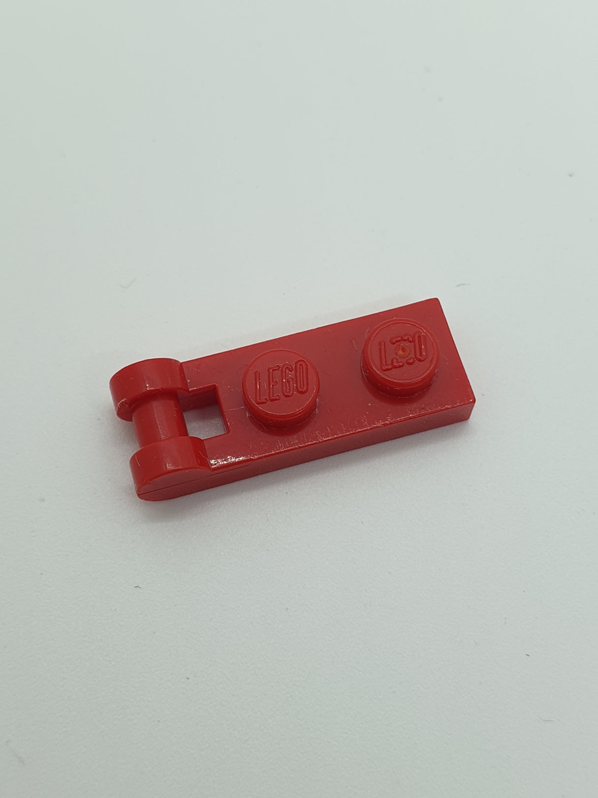NEU Platte modifiziert 1 x 2 mit Griff am Ende rot