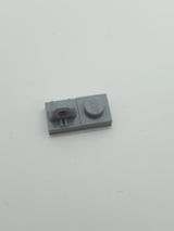 NEU Scharnierplatte 1x2 mit Verriegelung und einem Finger oben neuhellgrau