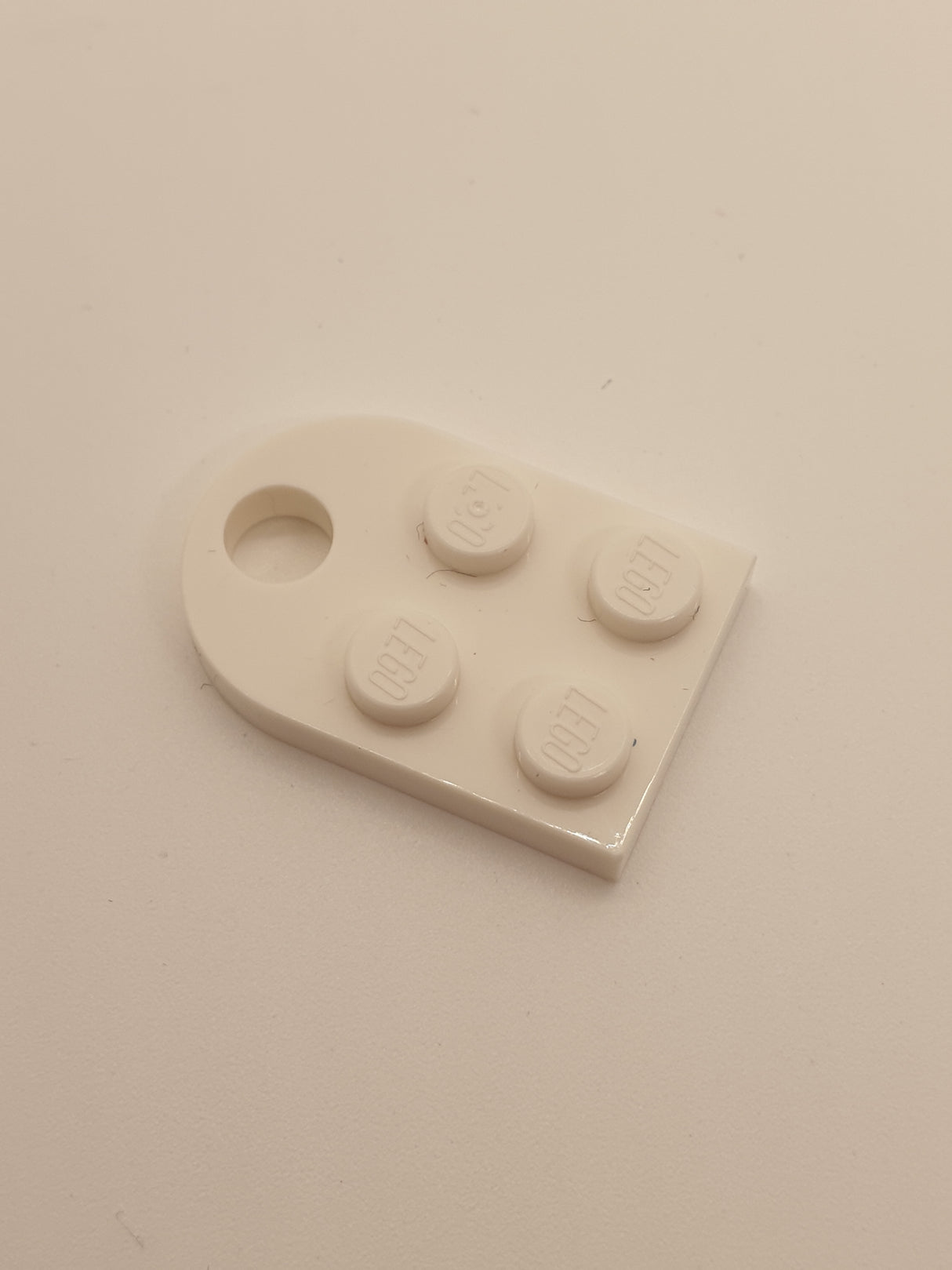 NEU Platte, Modifiziert 2 x 3 mit Loch weiß