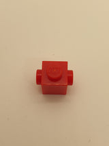 NEU Stein modifiziert 1 x 1 mit 2 Noppen gegenüber rot