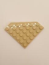 NEU Dreieckplatte/Flügel Platte 6 x 6 abgeschnittene Ecke beige
