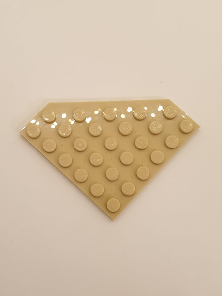 NEU Dreieckplatte/Flügel Platte 6 x 6 abgeschnittene Ecke beige