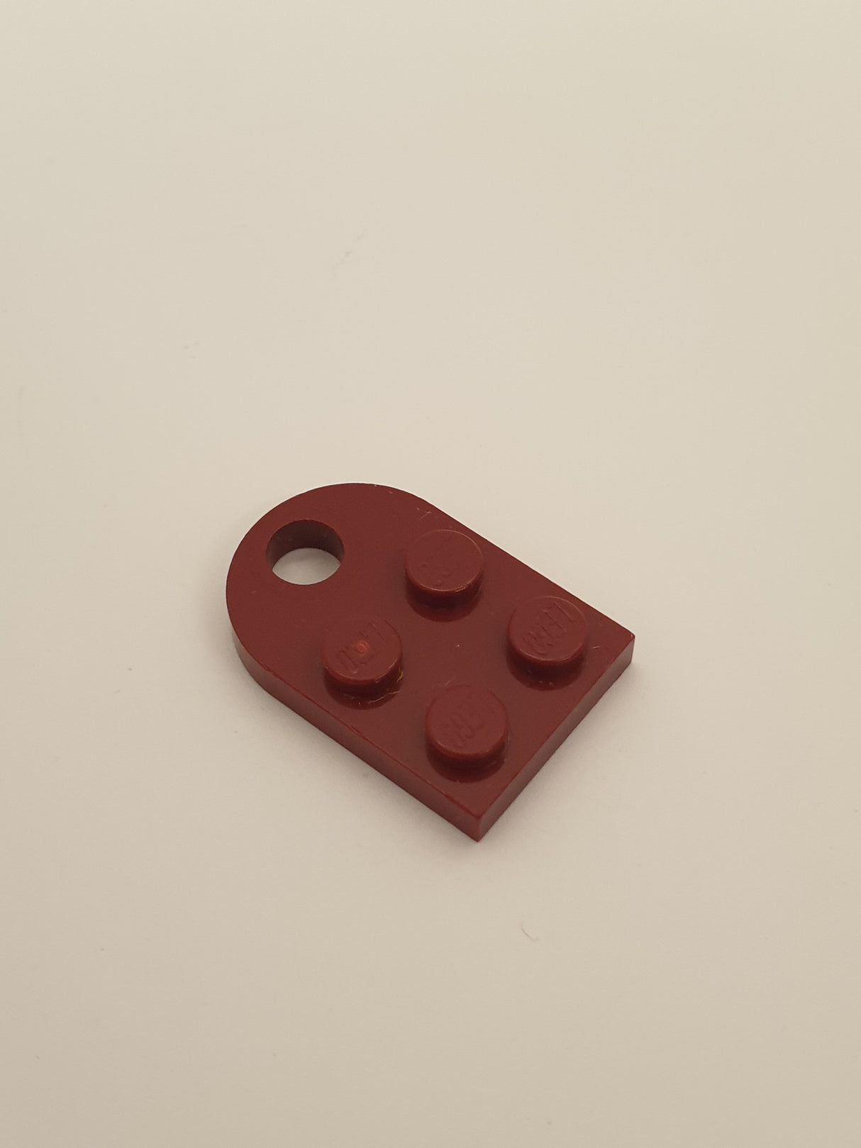 NEU Platte, Modifiziert 2 x 3 mit Loch dunkelrot