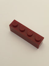 NEU Stein 1 x 4 dunkelrot